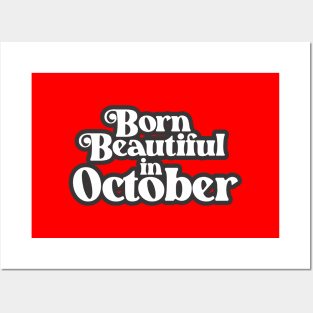 Born Beautiful in October - Birth Month (2) - Birthday Posters and Art